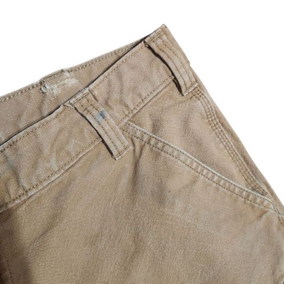 Carhartt Pants Mens 38x30 Brown Double Knee Canvas Carpenter Rugged Flex 103334 - Picture 12 of 14